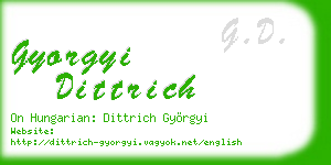 gyorgyi dittrich business card