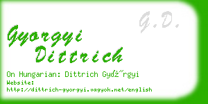 gyorgyi dittrich business card